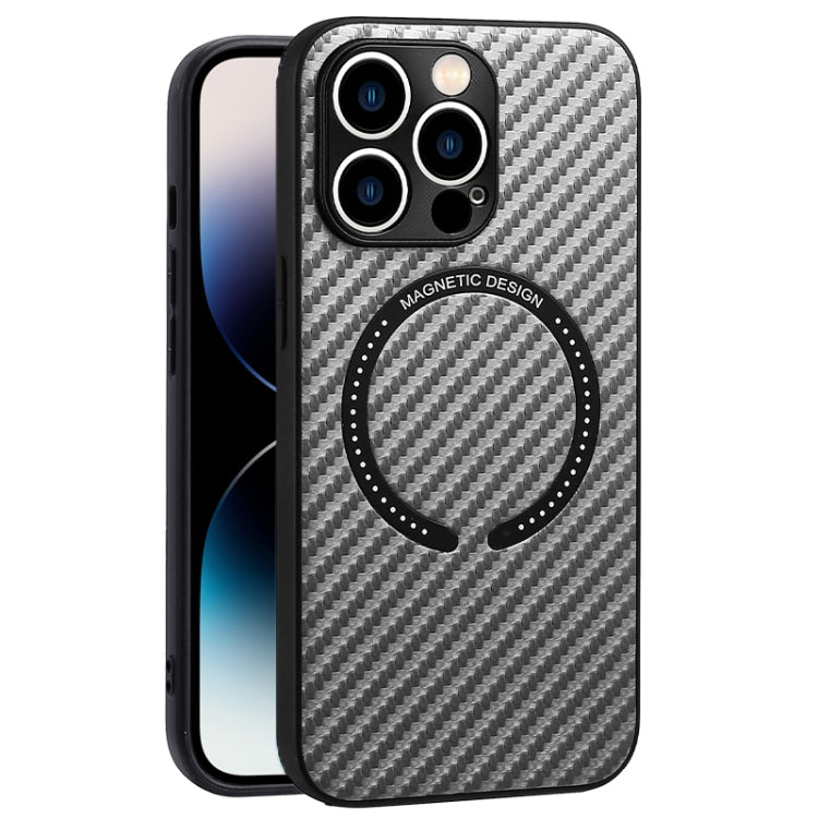 Carbon Fiber Texture MagSafe Magnetic Phone Case, For iPhone 14, For iPhone 14 Plus, For iPhone 14 Pro, For iPhone 14 Pro Max, For iPhone 13