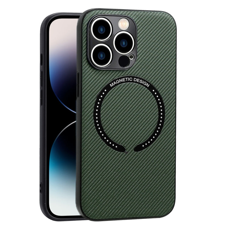 Carbon Fiber Texture MagSafe Magnetic Phone Case, For iPhone 14, For iPhone 14 Plus, For iPhone 14 Pro, For iPhone 14 Pro Max, For iPhone 13