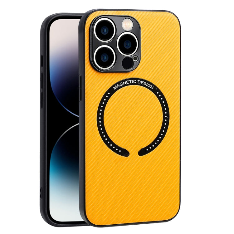 Carbon Fiber Texture MagSafe Magnetic Phone Case, For iPhone 14, For iPhone 14 Plus, For iPhone 14 Pro, For iPhone 14 Pro Max, For iPhone 13