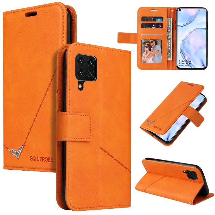 GQUTROBE Right Angle Leather Phone Case, For Huawei P40, For Huawei P40 Lite, For Huawei P40 Pro, Huawei P smart 2021
