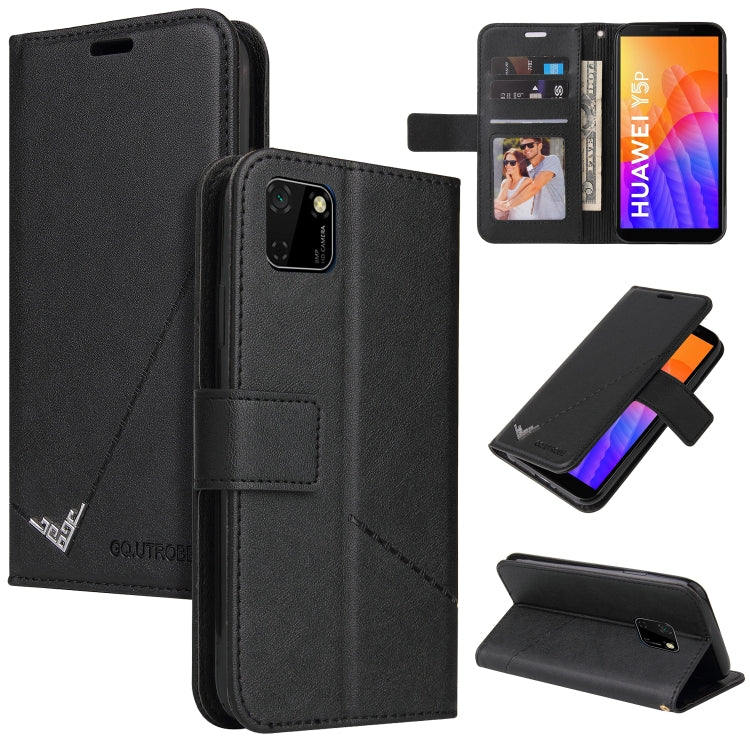 GQUTROBE Right Angle Leather Phone Case, For Huawei Y6p, For Huawei Y5p / Honor 9S, For Huawei P Smart Z, For Honor 10 Lite