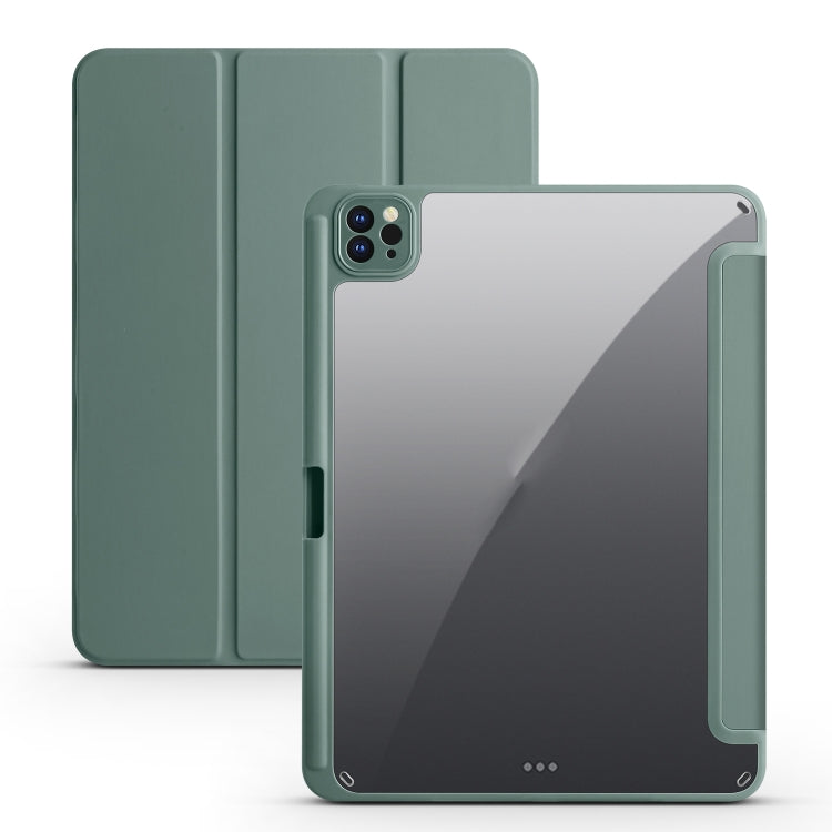 Acrylic 3-folding Smart Leather Tablet Case, For iPad 9.7 2018/2017, For iPad 10.2 2021/2020/2019, For iPad  Air 2022/2020/Pro 11 2021/2020/2018