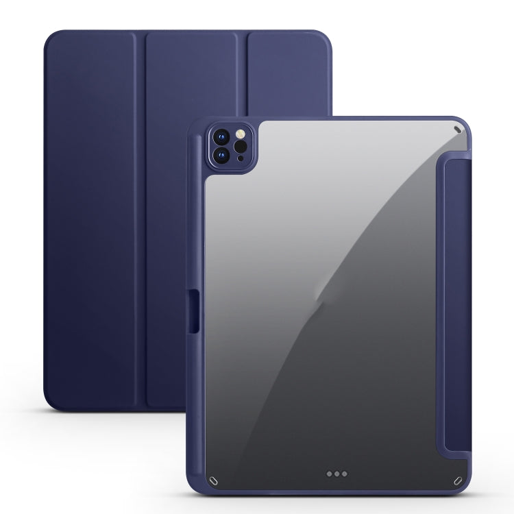 Acrylic 3-folding Smart Leather Tablet Case, For iPad 9.7 2018/2017, For iPad 10.2 2021/2020/2019, For iPad  Air 2022/2020/Pro 11 2021/2020/2018