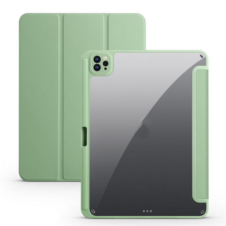 Acrylic 3-folding Smart Leather Tablet Case, For iPad Air 13 2024 / Pro 12.9 2022 / 2021/2020/2018, For Samsung Galaxy Tab S6 Lite 2020/2022
