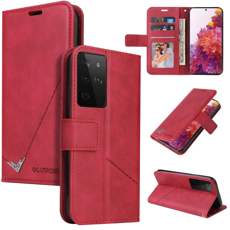 GQUTROBE Right Angle Leather Phone Case, For Samsung Galaxy S21 5G, For Samsung Galaxy S21+ 5G, For Samsung Galaxy S21 Ultra 5G, For Samsung Galaxy S22 5G