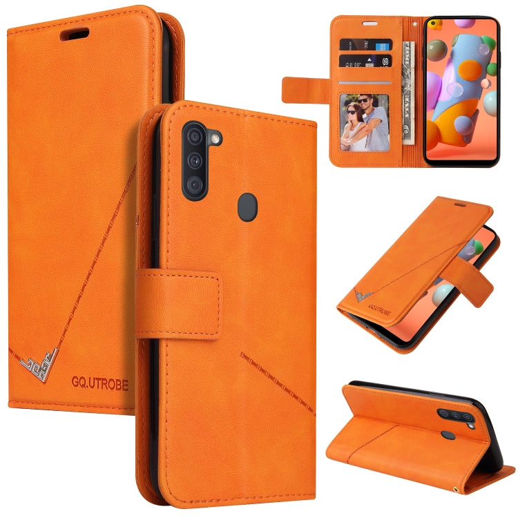 GQUTROBE Right Angle Leather Phone Case, For Samsung Galaxy A11 Global Version, For Samsung Galaxy A01 Core, For Samsung Galaxy M51, For Samsung Galaxy M31