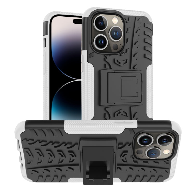 Tire Texture TPU + PC Phone Case with Holder, For iPhone 14 Pro Max