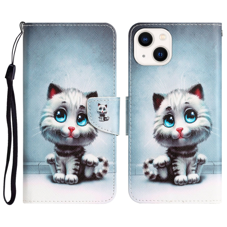 Colored Drawing Leather Phone Case, For iPhone 14