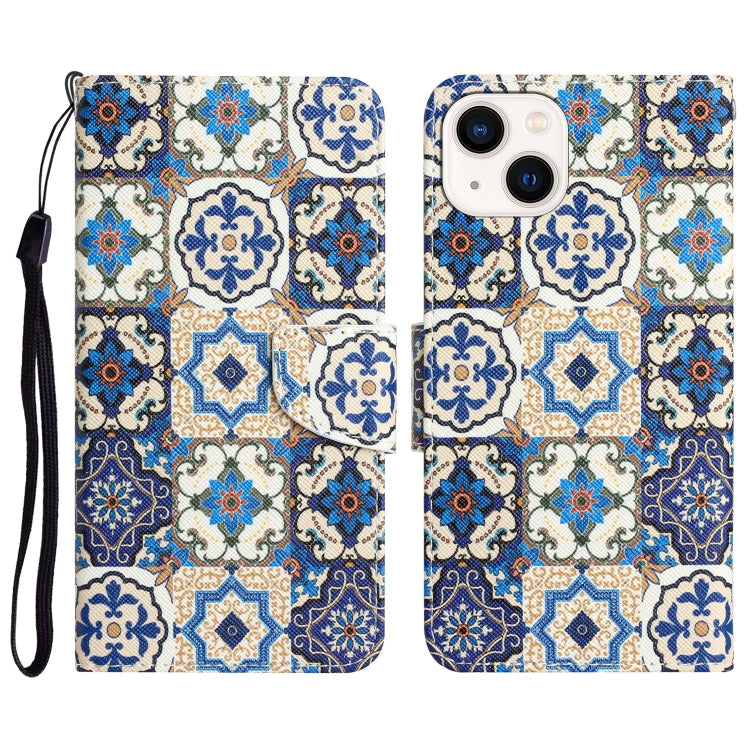 Colored Drawing Leather Phone Case, For iPhone 14 Plus