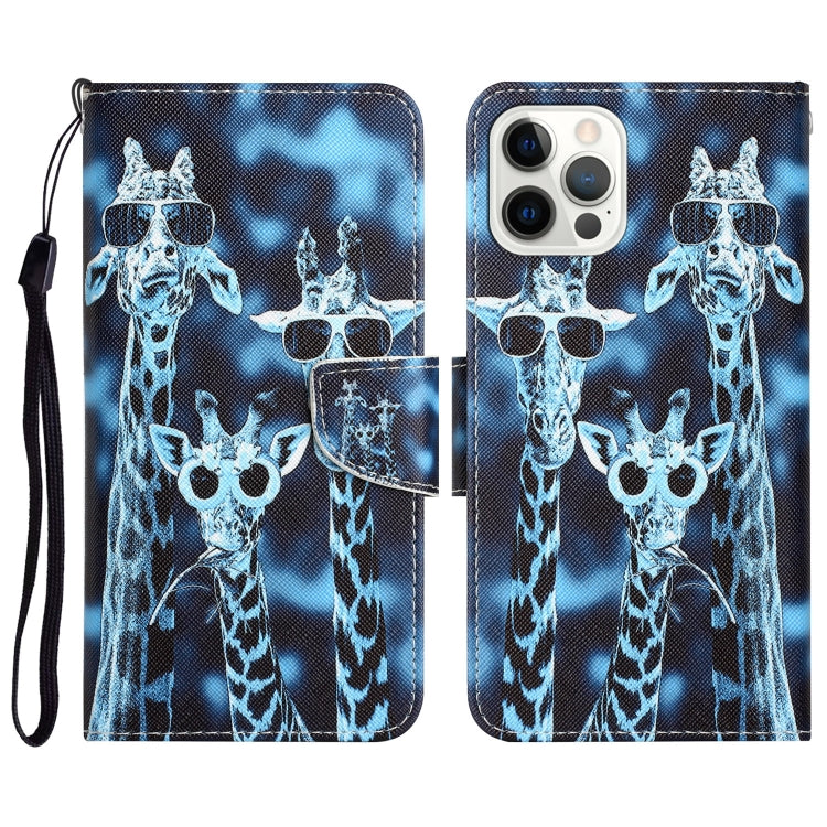 Colored Drawing Leather Phone Case, For iPhone 14 Pro
