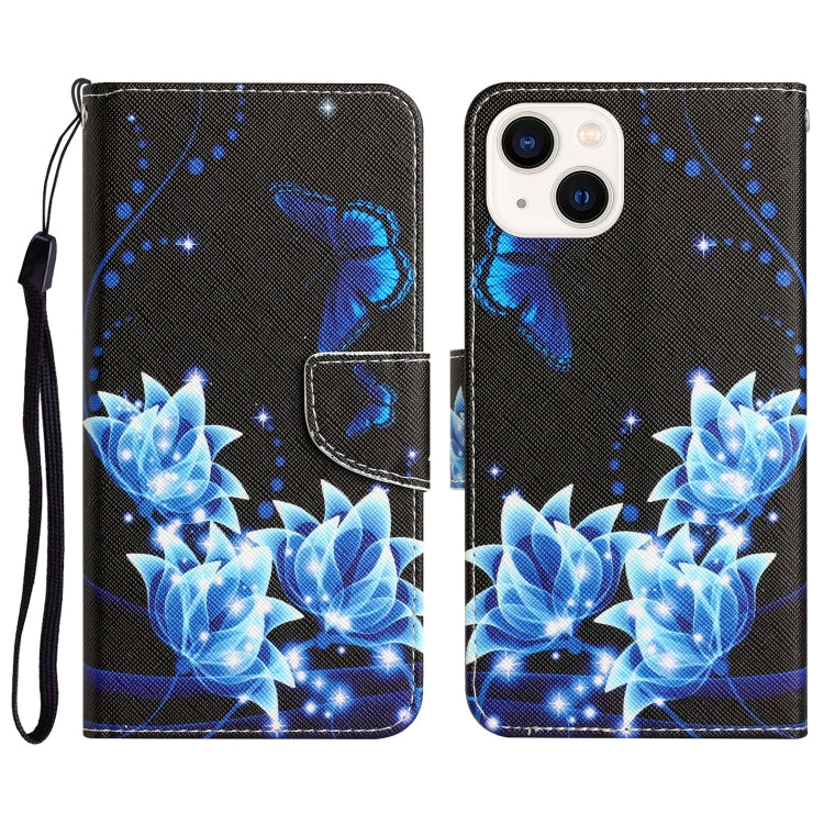 Colored Drawing Leather Phone Case, For iPhone 13 mini
