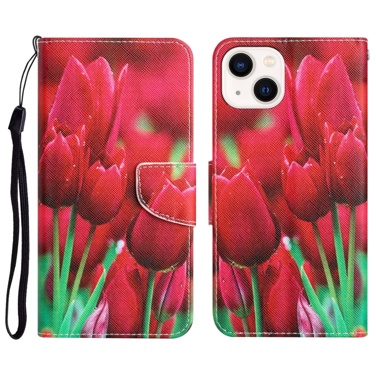Colored Drawing Leather Phone Case, For iPhone 13 mini