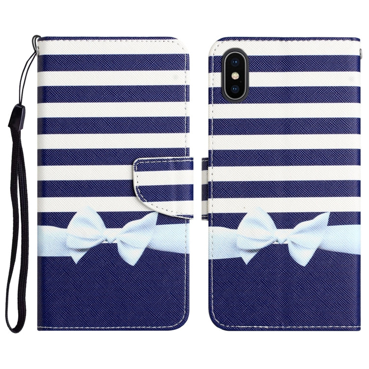 Colored Drawing Leather Phone Case, For iPhone X