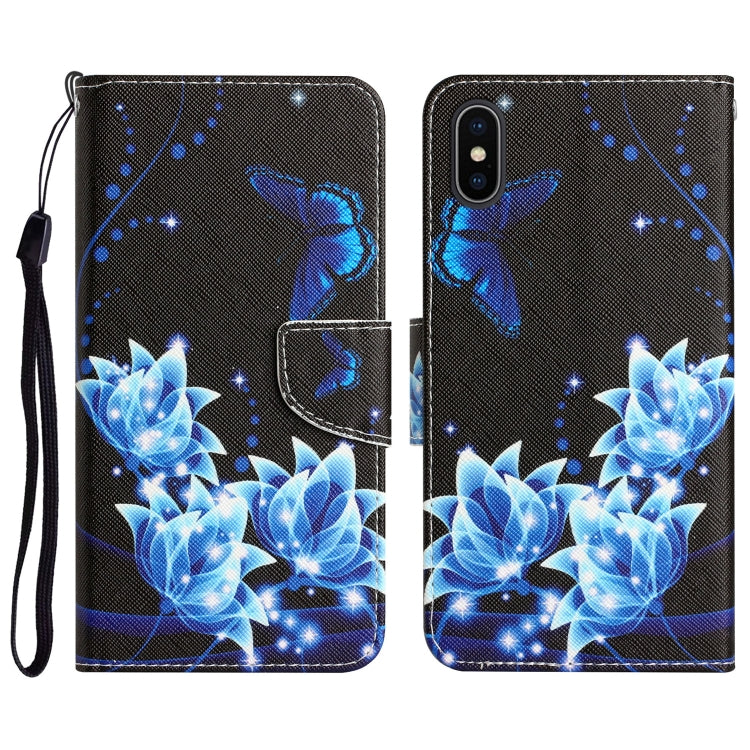 Colored Drawing Leather Phone Case, For iPhone X