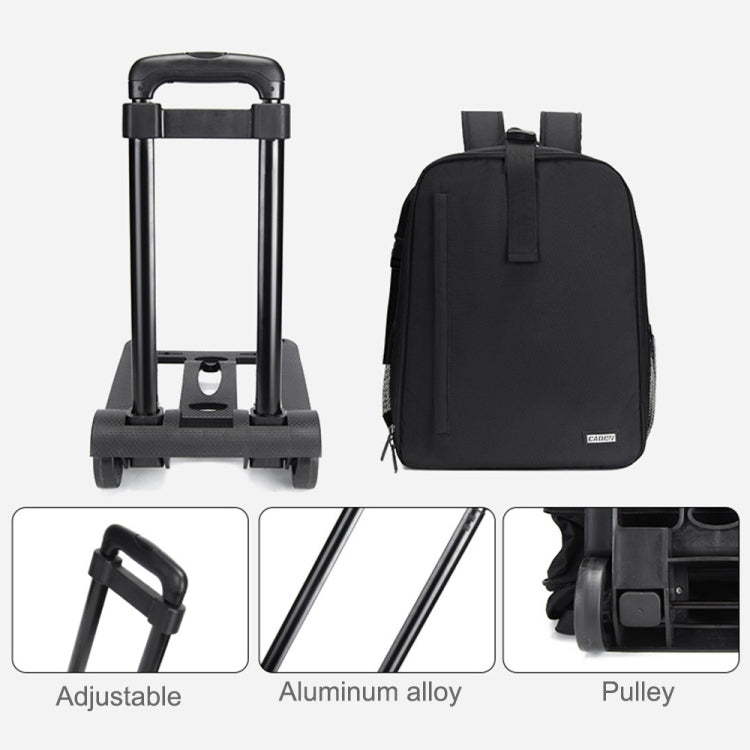 CADeN D6 V Camera Backpack Shoulders Drawbar Nylon Camera Bag, D6 V 32 x 18 x 43cm