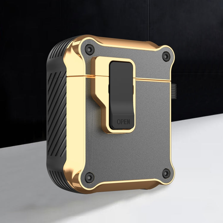 Wireless Earphone Eagle Electroplating Protective Case with Hook, For AirPods 1 / 2, For AirPods 3