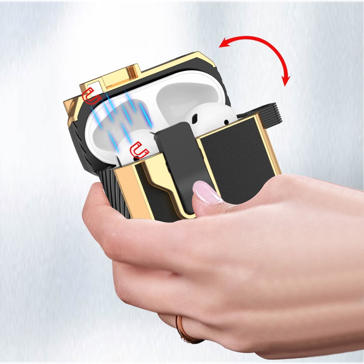 Wireless Earphone Eagle Electroplating Protective Case with Hook, For AirPods 1 / 2, For AirPods 3