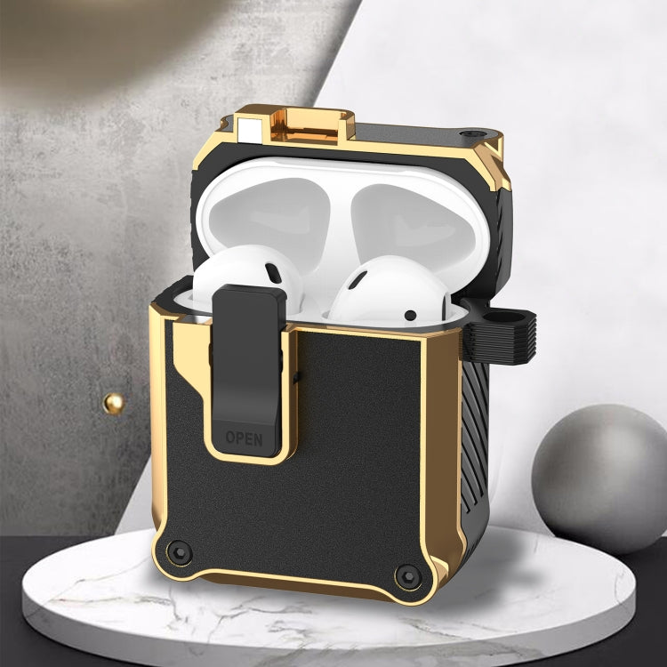 Wireless Earphone Eagle Electroplating Protective Case with Hook, For AirPods 1 / 2, For AirPods 3