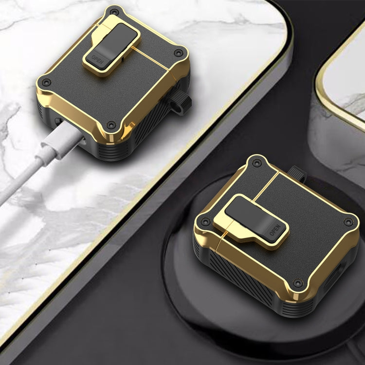 Wireless Earphone Eagle Electroplating Protective Case with Hook, For AirPods 1 / 2, For AirPods 3