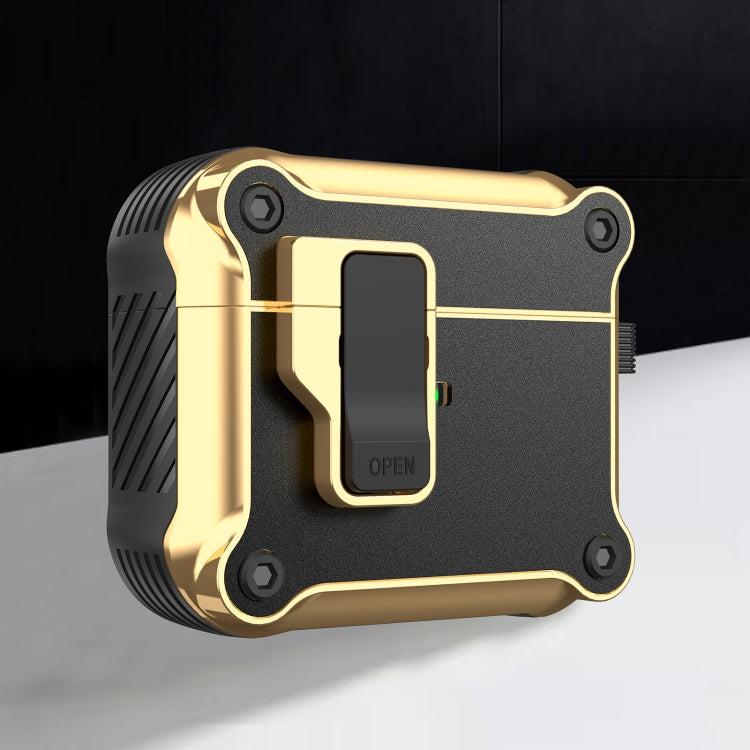 Wireless Earphone Eagle Electroplating Protective Case with Hook, For AirPods 1 / 2, For AirPods 3
