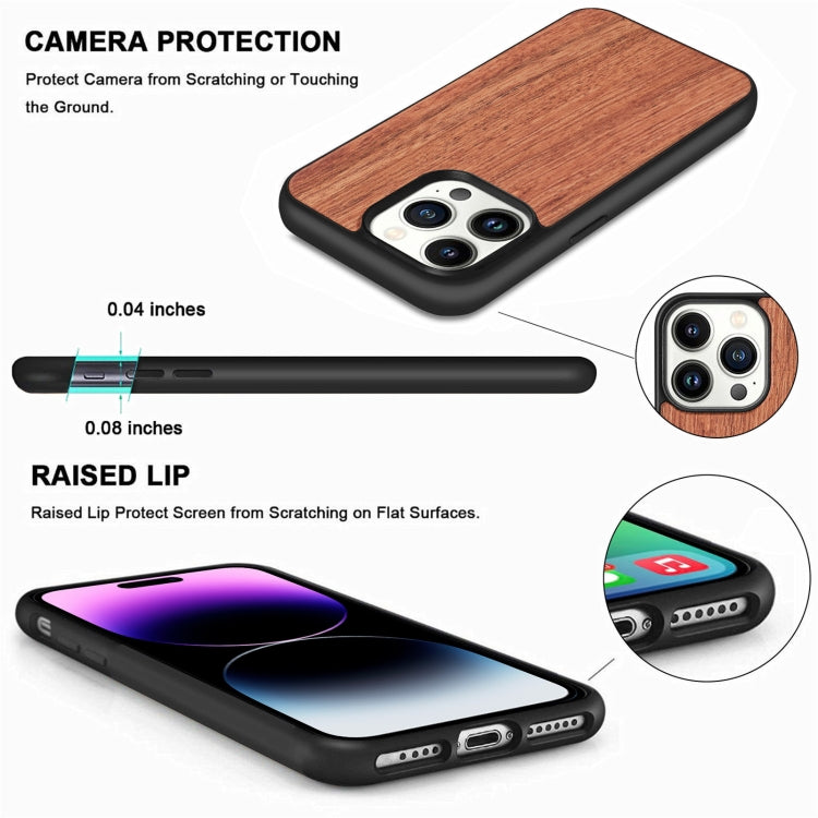 TPU + Solid Wood Phone Case, For iPhone 14 Pro Max