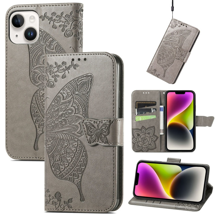 Butterfly Embossing Leather Case, For iPhone 14 Plus