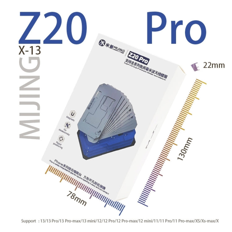 MiJing Z20 Pro For iPhone X-13 Pro Max 14 in 1 Middle Layer Motherboard Reballing Soldering Platform, MiJing Z20 Pro