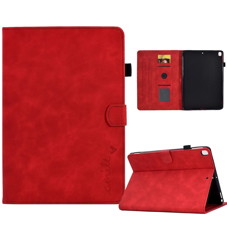 Embossed Smile Flip Tablet Leather Smart Case, For iPad 10.2 / Air 10.5 2019, For iPad Air 2022 / 2020 10.9, For iPad mini 2024 / mini 6, For iPad 9.7 2018&2017 / Air 2 / Air