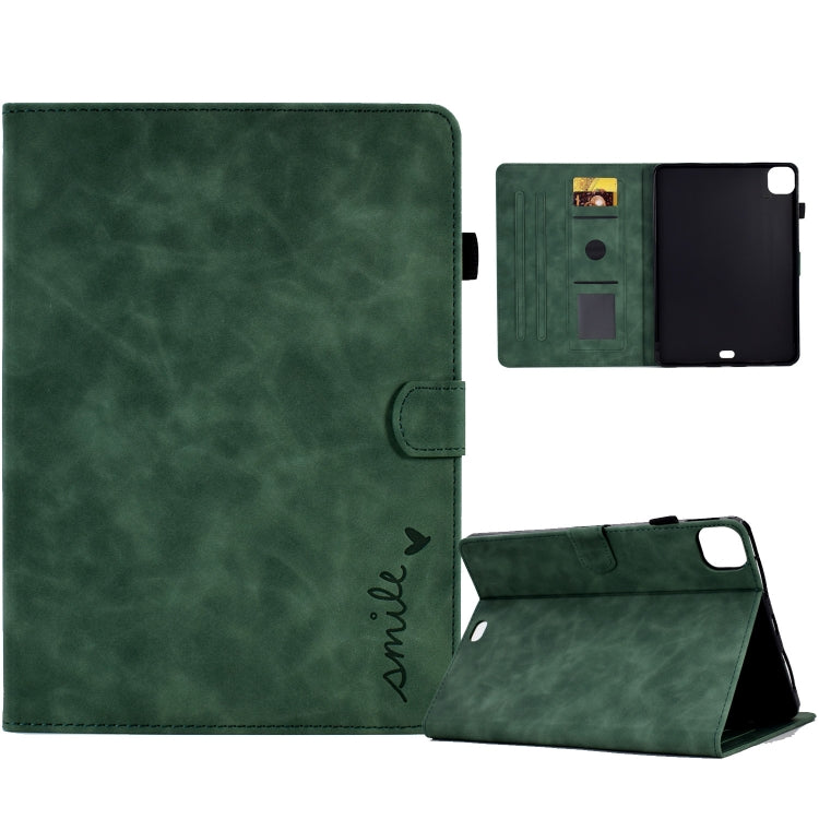 Embossed Smile Flip Tablet Leather Smart Case, For iPad 10.2 / Air 10.5 2019, For iPad Air 2022 / 2020 10.9, For iPad mini 2024 / mini 6, For iPad 9.7 2018&2017 / Air 2 / Air