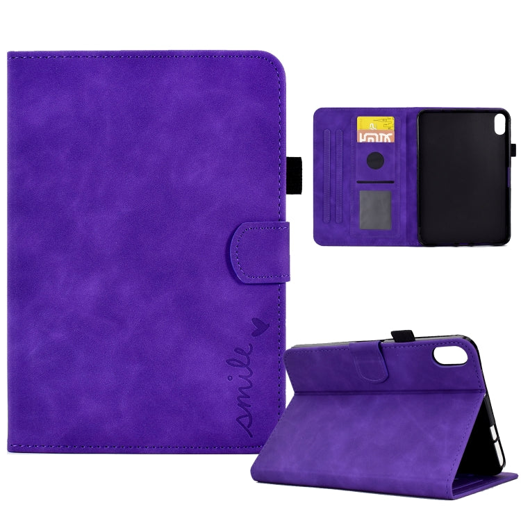 Embossed Smile Flip Tablet Leather Smart Case, For iPad 10.2 / Air 10.5 2019, For iPad Air 2022 / 2020 10.9, For iPad mini 2024 / mini 6, For iPad 9.7 2018&2017 / Air 2 / Air