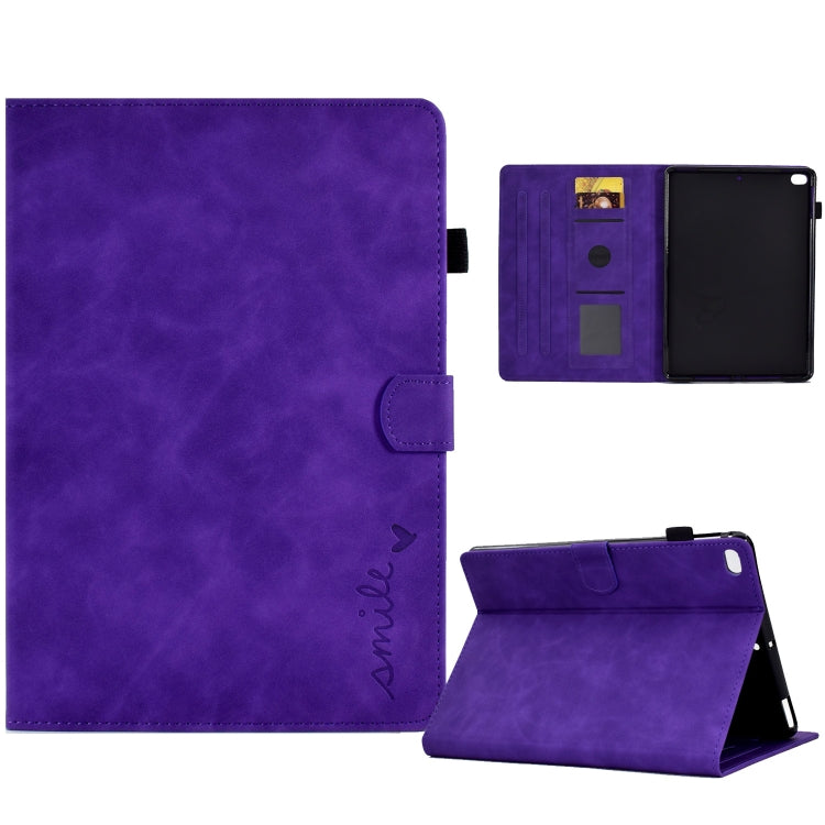 Embossed Smile Flip Tablet Leather Smart Case, For iPad 10.2 / Air 10.5 2019, For iPad Air 2022 / 2020 10.9, For iPad mini 2024 / mini 6, For iPad 9.7 2018&2017 / Air 2 / Air