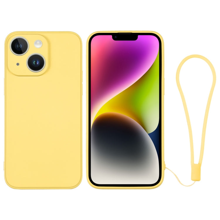 Silicone Phone Case with Wrist Strap, For iPhone 14, For iPhone 14 Plus