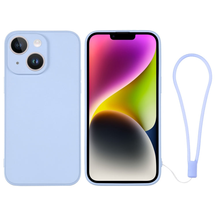Silicone Phone Case with Wrist Strap, For iPhone 14, For iPhone 14 Plus