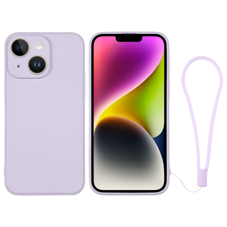 Silicone Phone Case with Wrist Strap, For iPhone 14, For iPhone 14 Plus