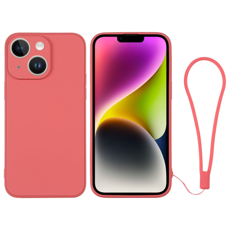 Silicone Phone Case with Wrist Strap, For iPhone 14, For iPhone 14 Plus