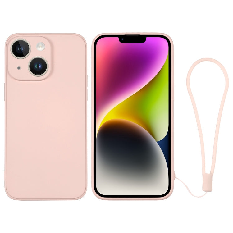 Silicone Phone Case with Wrist Strap, For iPhone 14, For iPhone 14 Plus