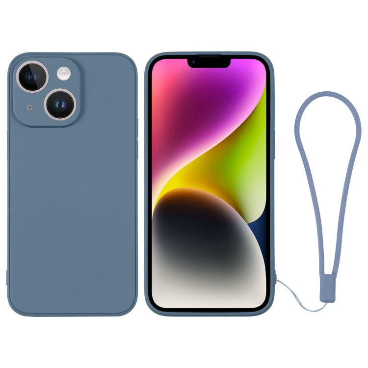 Silicone Phone Case with Wrist Strap, For iPhone 14, For iPhone 14 Plus