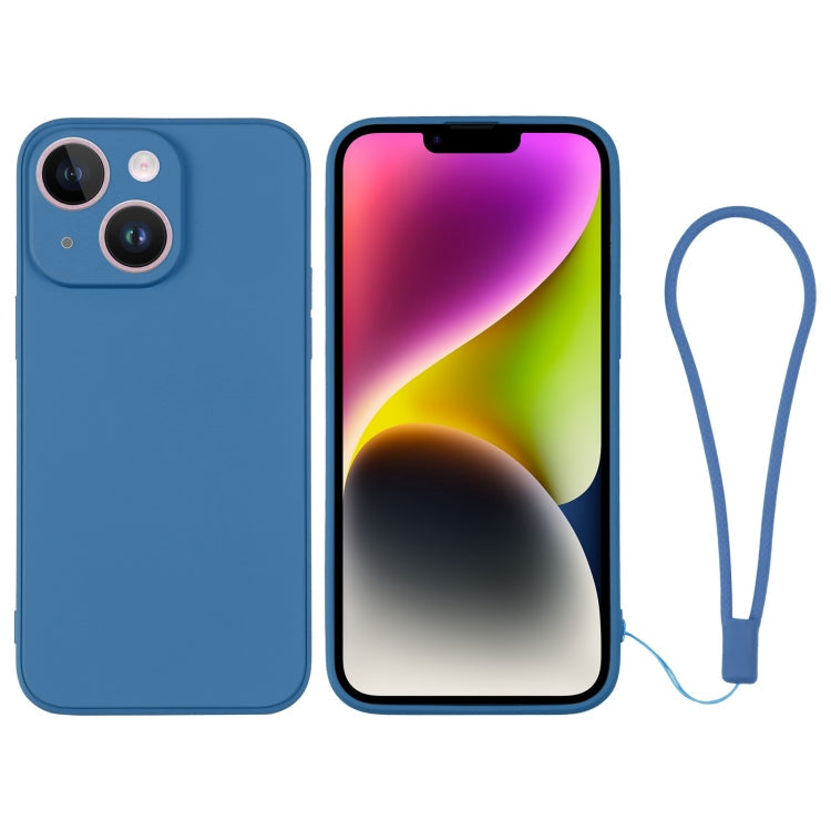 Silicone Phone Case with Wrist Strap, For iPhone 14, For iPhone 14 Plus