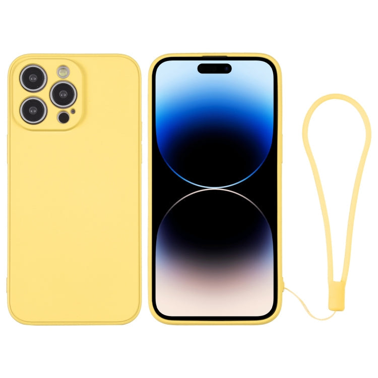Silicone Phone Case with Wrist Strap, For iPhone 14 Pro, For iPhone 14 Pro Max