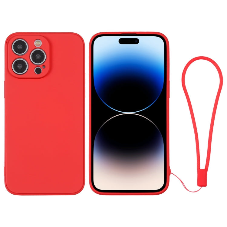 Silicone Phone Case with Wrist Strap, For iPhone 14 Pro, For iPhone 14 Pro Max