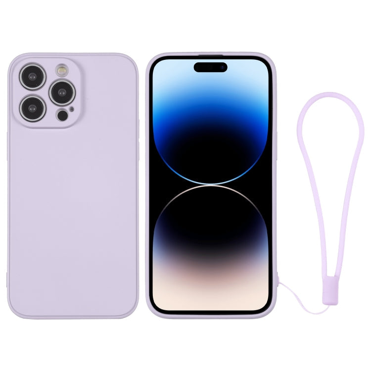 Silicone Phone Case with Wrist Strap, For iPhone 14 Pro, For iPhone 14 Pro Max