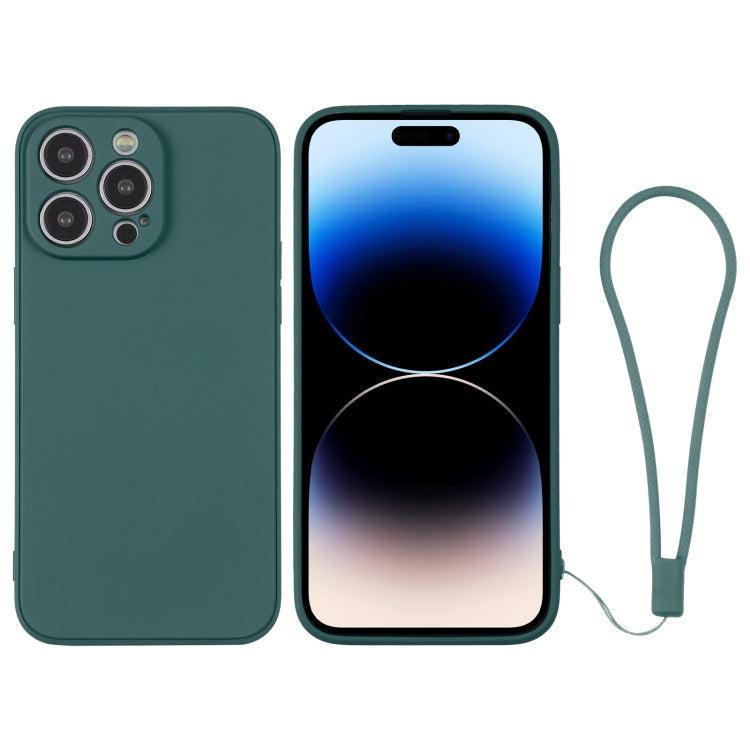 Silicone Phone Case with Wrist Strap, For iPhone 14 Pro, For iPhone 14 Pro Max