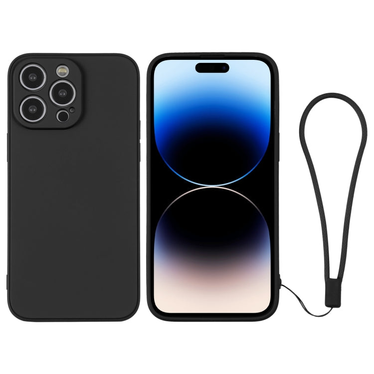Silicone Phone Case with Wrist Strap, For iPhone 14 Pro, For iPhone 14 Pro Max