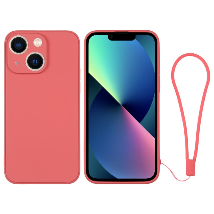 Silicone Phone Case with Wrist Strap, For iPhone 13 mini, For iPhone 13