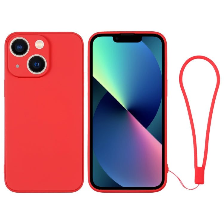Silicone Phone Case with Wrist Strap, For iPhone 13 mini, For iPhone 13