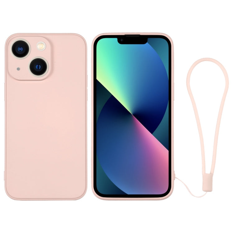 Silicone Phone Case with Wrist Strap, For iPhone 13 mini, For iPhone 13