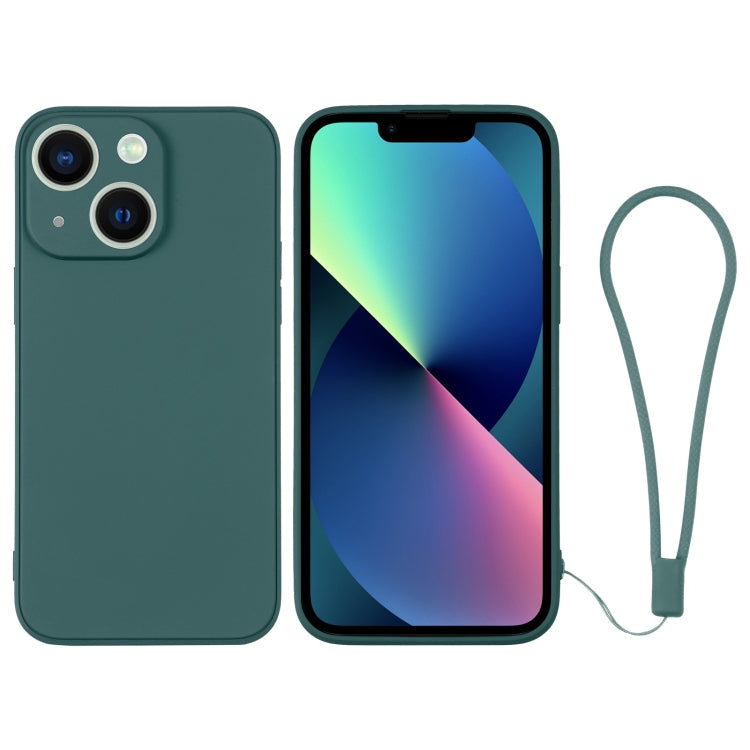Silicone Phone Case with Wrist Strap, For iPhone 13 mini, For iPhone 13