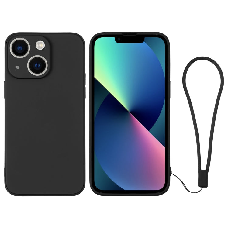 Silicone Phone Case with Wrist Strap, For iPhone 13 mini, For iPhone 13