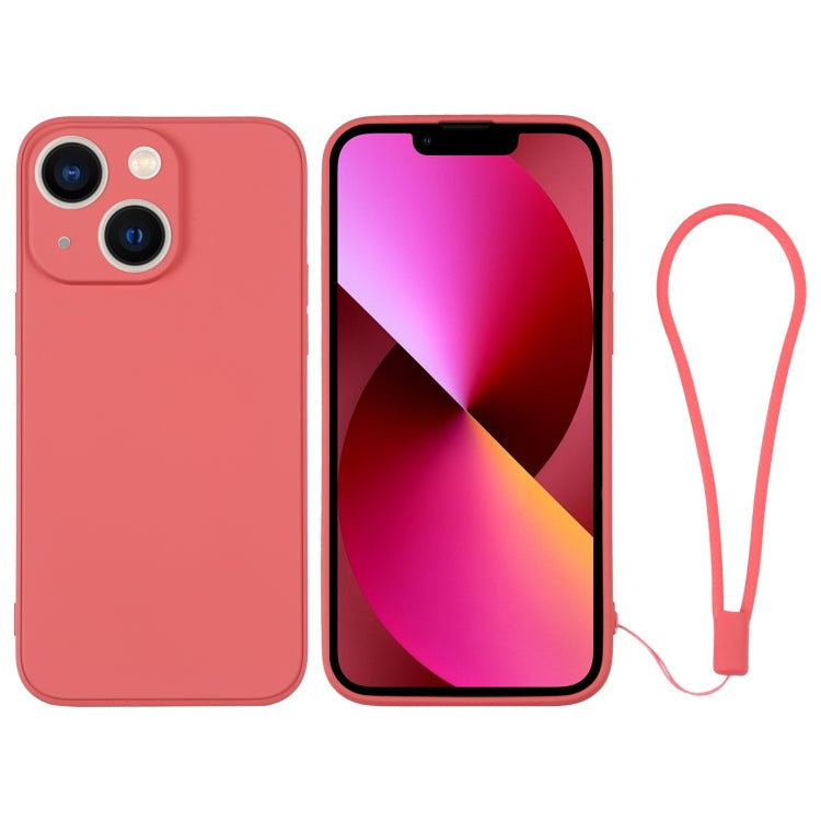 Silicone Phone Case with Wrist Strap, For iPhone 13 mini, For iPhone 13