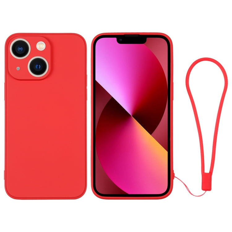 Silicone Phone Case with Wrist Strap, For iPhone 13 mini, For iPhone 13